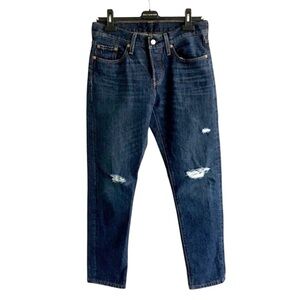 LEVI’S 501 T Tapered High Rise Denim Jeans Blue 26